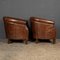 20th Century Leather Tub Chairs, 1980s, Set of 2 5