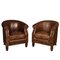 20th Century Leather Tub Chairs, 1980s, Set of 2 1