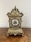 Grande Horloge de Cheminée Victorienne Antique en Laiton, 1860 1