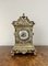 Grande Horloge de Cheminée Victorienne Antique en Laiton, 1860 4