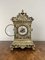 Grande Horloge de Cheminée Victorienne Antique en Laiton, 1860 8