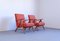Mid-Century Easy Chairs in Rusty Orange, 1960s, Set of 2 3