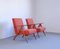 Mid-Century Easy Chairs in Rusty Orange, 1960s, Set of 2 1