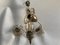 Lámpara de araña checa bohemia pequeña con tres bombillas, años 50, Imagen 4