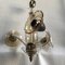 Lámpara de araña checa bohemia pequeña con tres bombillas, años 50, Imagen 27