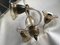 Lámpara de araña checa bohemia pequeña con tres bombillas, años 50, Imagen 30