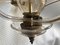 Lámpara de araña checa bohemia pequeña con tres bombillas, años 50, Imagen 31