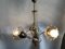 Lámpara de araña checa bohemia pequeña con tres bombillas, años 50, Imagen 9