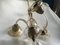 Lámpara de araña checa bohemia pequeña con tres bombillas, años 50, Imagen 44