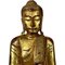 Stehende Buddha Skulptur, 1960er, Holz mit Blattgold 5