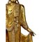 Stehende Buddha Skulptur, 1960er, Holz mit Blattgold 4