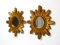 Mid-Century Sunburst Wall Mirrors in Wood and Resin, Set of 2 1