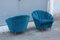 Italian Armchairs in Blue Velvet by Guglielmo Ulrich, 1950, Set of 2 6