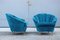 Italian Armchairs in Blue Velvet by Guglielmo Ulrich, 1950, Set of 2, Image 11