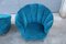 Italian Armchairs in Blue Velvet by Guglielmo Ulrich, 1950, Set of 2 5