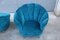 Italienische Sessel aus blauem Samt von Guglielmo Ulrich, 1950, 2er Set 5