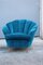 Italian Armchairs in Blue Velvet by Guglielmo Ulrich, 1950, Set of 2 10