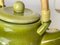 Crakeled Ceramic Tea Pot in Green, France, 20th Century 7