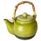 Crakeled Ceramic Tea Pot in Green, France, 20th Century 1