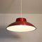 Red Metal Hanging Lamp from Lyfa, Denmark, 1960s 9