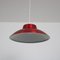 Lampe à Suspension en Métal Rouge de Lyfa, Danemark, 1960s 5