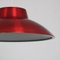 Red Metal Hanging Lamp from Lyfa, Denmark, 1960s 4