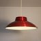 Lampe à Suspension en Métal Rouge de Lyfa, Danemark, 1960s 2