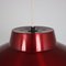 Red Metal Hanging Lamp from Lyfa, Denmark, 1960s 6