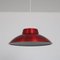 Red Metal Hanging Lamp from Lyfa, Denmark, 1960s 1