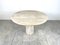 Travertine Dining Table in the style of Angelo Mangiarotti, 1970s 3