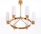 Swedish Glass and Brass Light from Böhlmarks, 1950s, Image 6