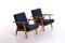 GE 240 Cigar Easy Chairs in Oak by Hans J. Wegner, 1950s, Set of 2, Image 6