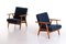 GE 240 Cigar Easy Chairs in Oak by Hans J. Wegner, 1950s, Set of 2, Image 4