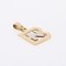 French 18 Karat Yellow White Gold Initials Pendant, 1970s, Image 3