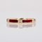 French Modern 18 Karat Yellow Gold Ring with Diamond and Red Enamel, Image 4