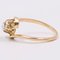 Contrarier Ring in 14 Karat Yellow Gold with Rose Crown Cut Diamonds, 1940s, Image 4