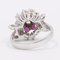 14 Karat White Gold Ring with Diamonds and Rubies, 1960s 5