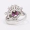 14 Karat White Gold Ring with Diamonds and Rubies, 1960s, Image 5