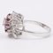 14 Karat White Gold Ring with Diamonds and Rubies, 1960s 4