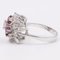 14 Karat White Gold Ring with Diamonds and Rubies, 1960s, Image 4