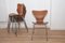 Model 3107 Teak & Plywood Ant Chairs by Arne Jacobsen for Fritz Hansen, 1960s, Set of 7, Image 3