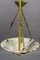 French Art Deco White and Black Veined Alabaster Pendant Light, 1920s, Image 20