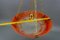 French Art Nouveau Orange and White Glass Pendant Light by Noverdy, 1920s, Image 18