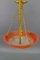 French Art Nouveau Orange and White Glass Pendant Light by Noverdy, 1920s 19