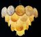 Space Age Murano Chandelier 57 Gold Alabaster Iridescent Glasses, 1990s 9