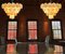 Space Age Murano Chandelier 57 Gold Alabaster Iridescent Glasses, 1990s, Image 3