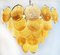 Space Age Murano Chandelier 57 Gold Alabaster Iridescent Glasses, 1990s 10