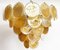 Space Age Murano Chandelier 57 Gold Alabaster Iridescent Glasses, 1990s 8