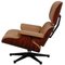 Sessel mit Fußhocker aus Karamellfarbenem Leder von Charles Eames für Vitra 4