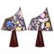 Postmodern Table Lamps attributed to Massimo Valloto for Missoni, Italy, 1980s, Set of 2, Image 1